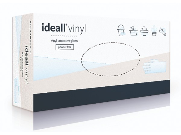 Рукавички Ideall Vinyl вінілові неопудрені (20% ПДВ)